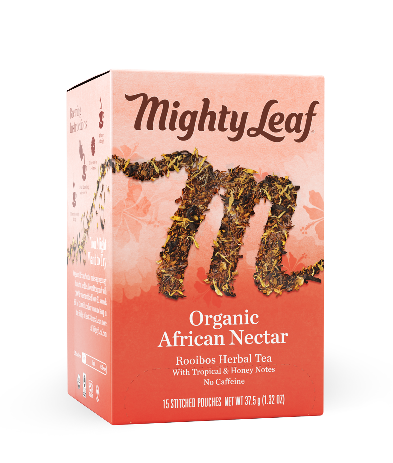 Mighty Leaf Organic African Nectar Tea | Free Shipping Over $49, 15ct Tea Bags