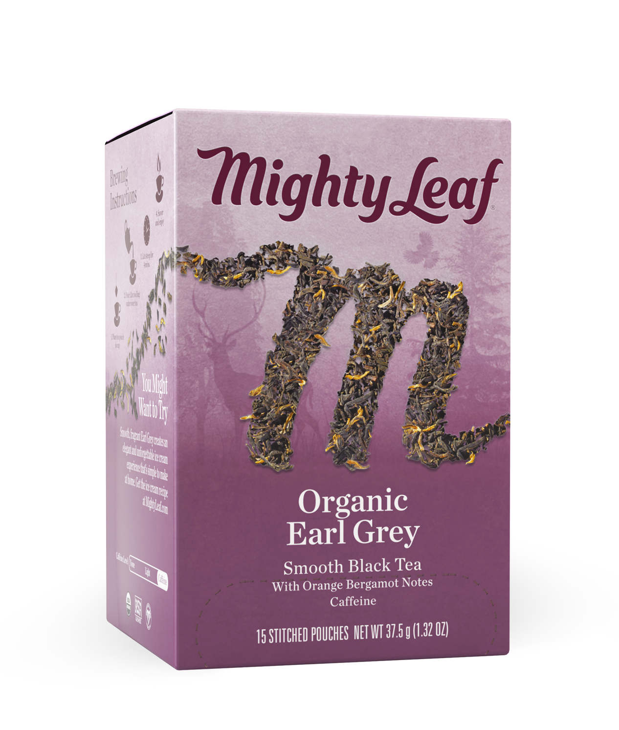 Mighty Leaf Organic Earl Grey Tea | Free Shipping Over $49, 15ct Tea Bags
