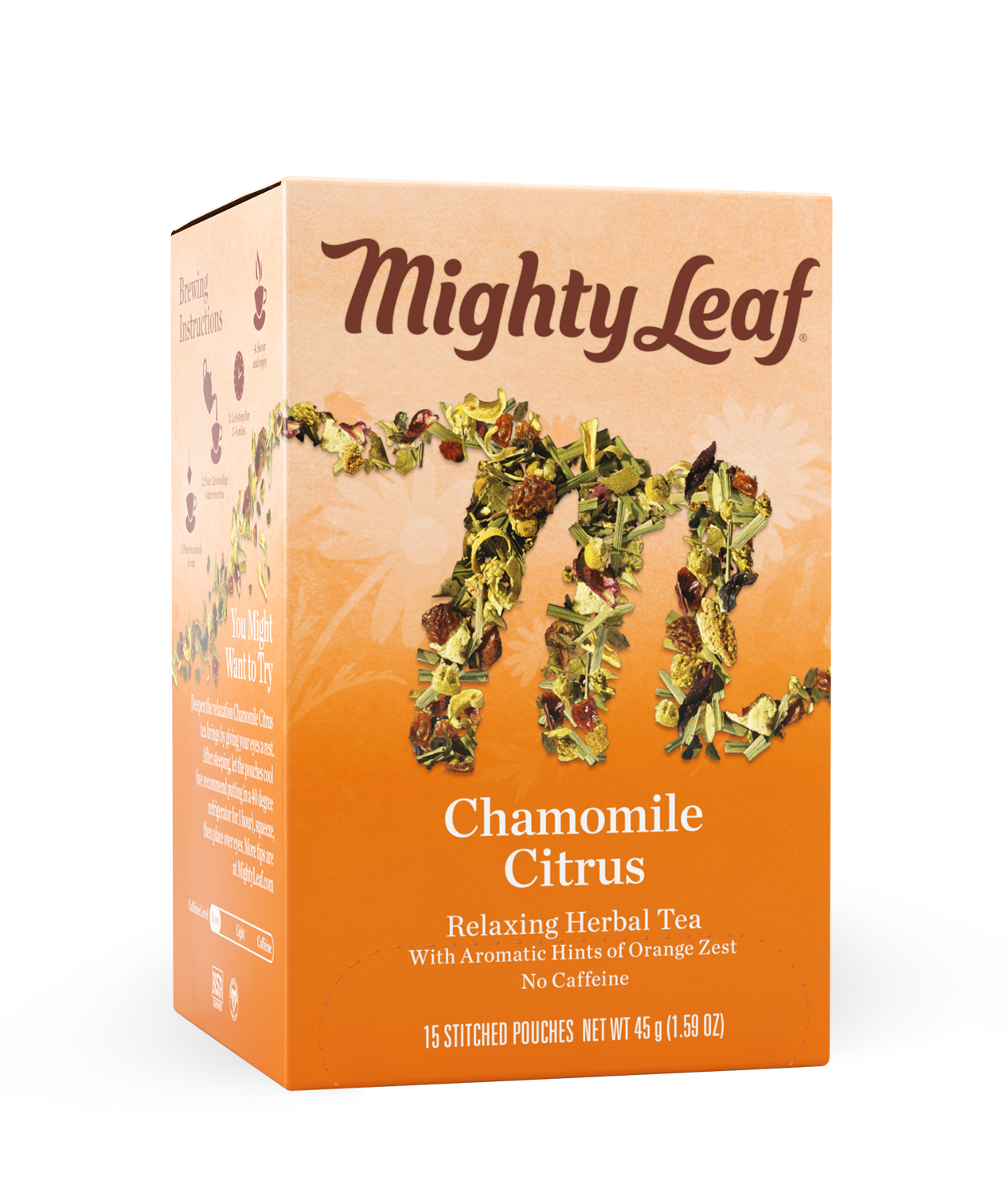 Mighty Leaf Chamomile Citrus Tea | Free Shipping Over $49, 15ct Tea Bags