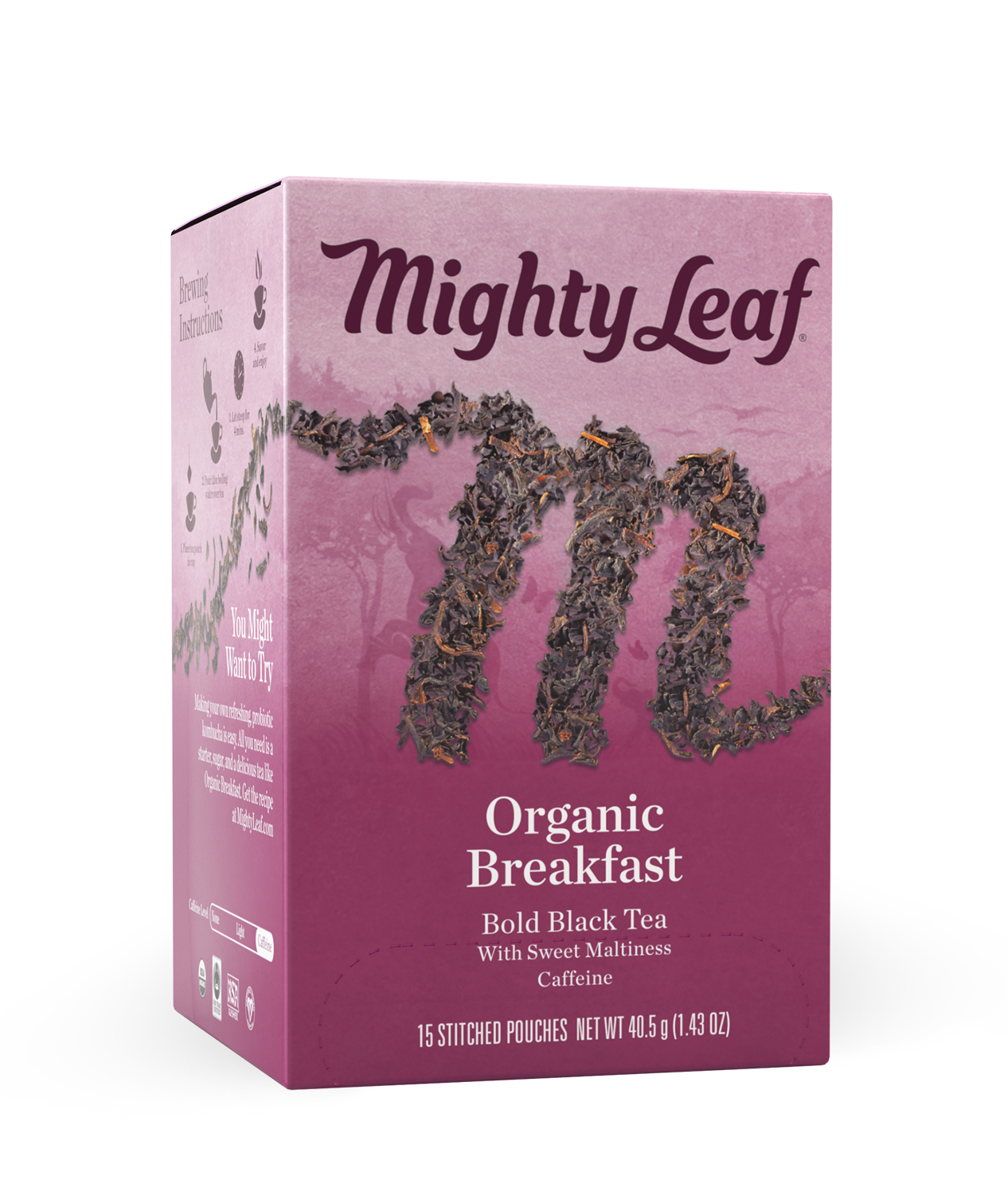 Mighty Leaf Organic Breakfast Tea | Free Shipping Over $49, 15ct Tea Bags