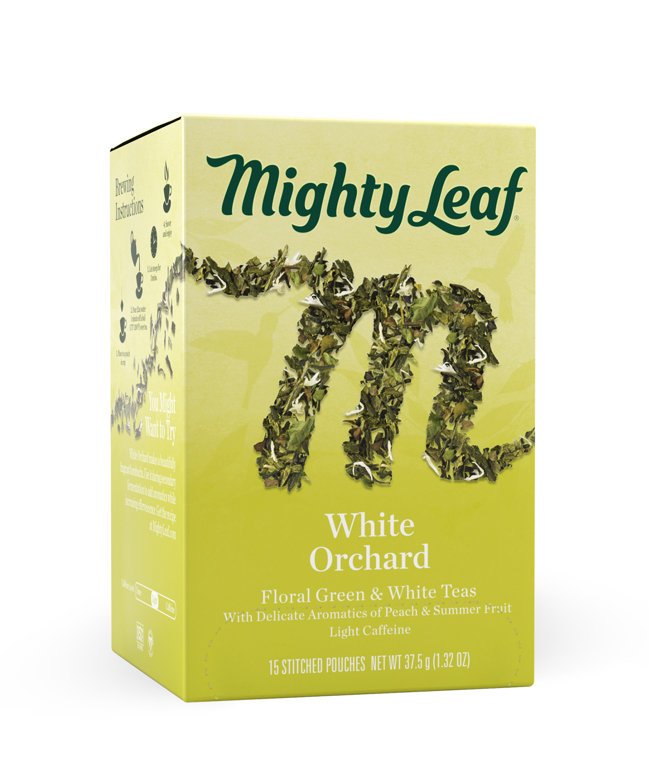 Mighty Leaf White Orchard | Free Shipping Over $49, 15ct Tea Bags